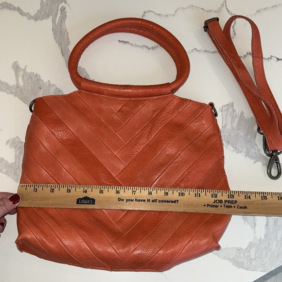 Latico leather DALTON TOTE CROSSBODY in Poppy coral orange bag handbag - Picture 9 of 15